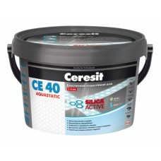 CERESIT CE 40 Aquastatic Затирка для швів плитки еластична вологостійка, 2кг (Церезіт)