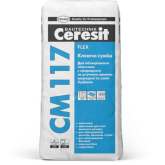 Клей для плитки CERESIT CM 117 еластичний, 25кг