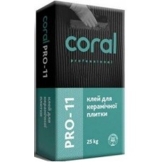 Корал PRO 11 Клей для керамічної плитки (Coral), 25кг