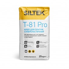 Клей для плитки SILTEK Т-81 PRO високоеластичний для теплої підлоги C2TES1, 25кг